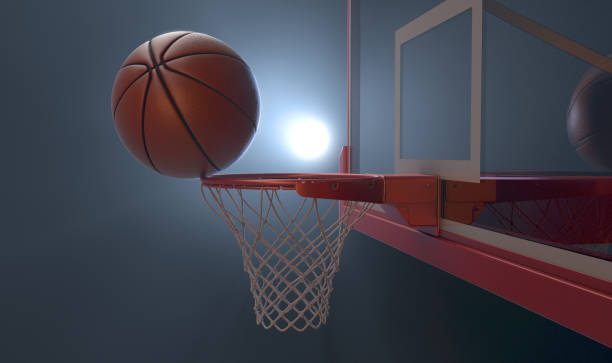 istock Basketball Balancing On Hoop 1224392348