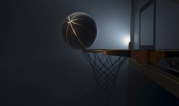 Basketball Balancing On Hoop