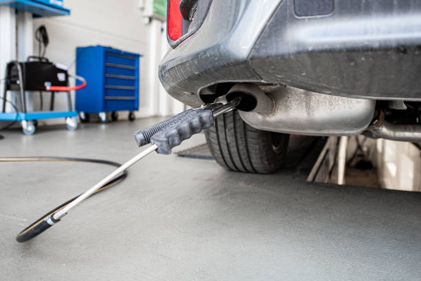 istock car inspection - car exhaust - exceeding the norm 1224392655