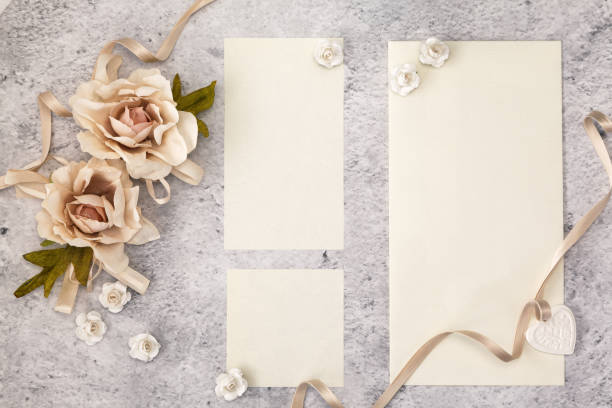 istock Blank greeting cards for wedding day. 1224392990