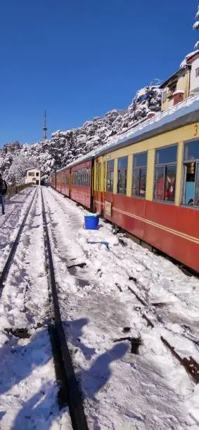 Photo of After Snowfall Kalka Shimla railway is a Beautiful place in india