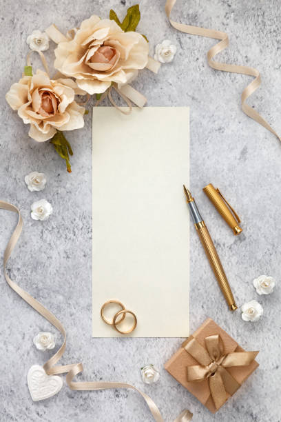 istock Blank greeting card for wedding day. 1224393007