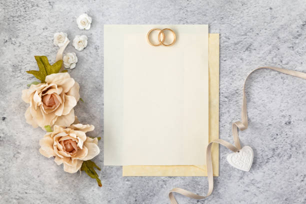istock Blank greeting card for wedding day. 1224393008