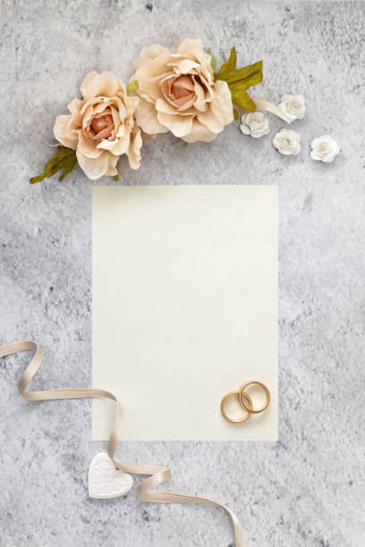 istock Blank greeting card for wedding day. 1224393017