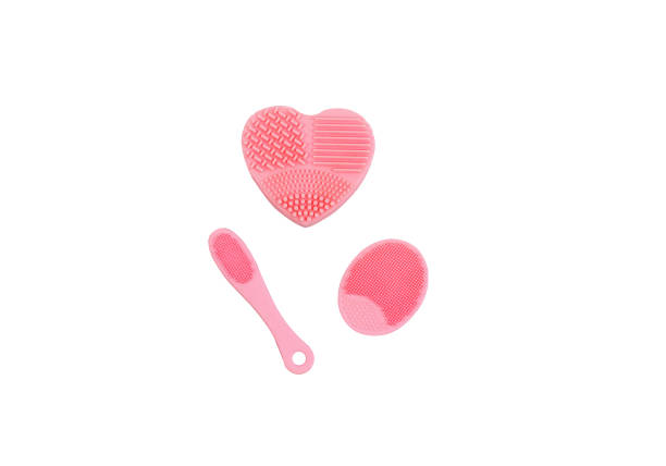 istock Isolated silicone sponges for cleansing face on a white background. 1224393089