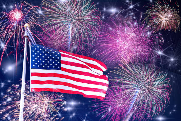 istock American Celebration - USA Flag And Fireworks 1224399869