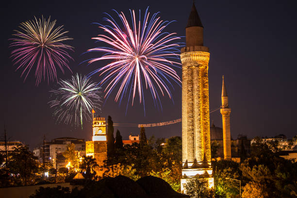 istock Fireworks in Antalya Turkey at Nights 1224402869