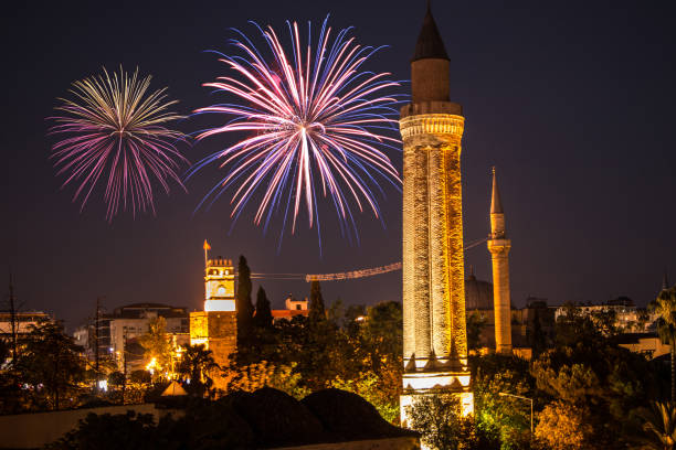 istock Fireworks in Antalya Turkey at Nights 1224403101