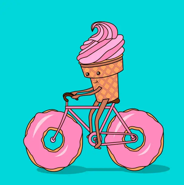 Vector illustration of Riding to you.