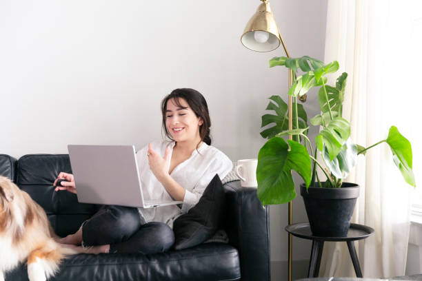 istock Woman gestures during video call 1224404375