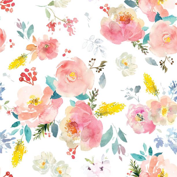 Flores Acuarela - Banco de fotos e imágenes de stock - iStock Flores Acuarela - Banco de fotos e imágenes de stock - iStock