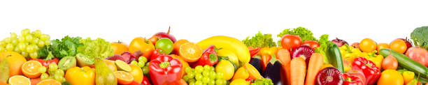 istock Isolated on white background fruits and vegetables. 1224407218