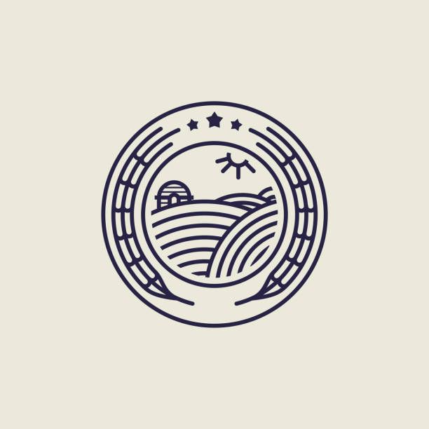 Rounded Vineyard And Brewery Logo Badge Template Download with the EPS file for any editable or scalable needs wine festival stock illustrations