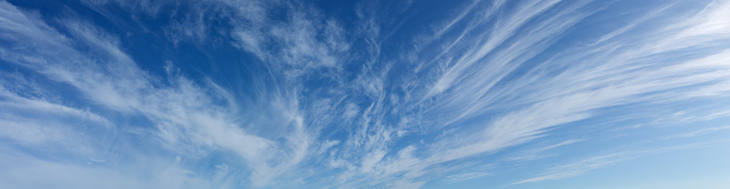 panorama of sky with cirrus cloud