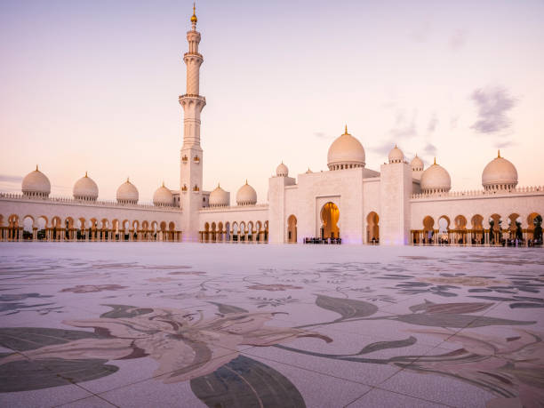 grande mosquée sheikh zayed - sheik zayed photos et images de collection
