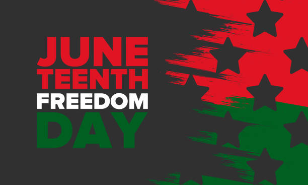 Juneteenth Independence Day. Freedom or Emancipation day. Annual american holiday, celebrated in June 19. African-American history and heritage. Poster, greeting card, banner and background. Vector Juneteenth Independence Day. Freedom or Emancipation day. Annual american holiday, celebrated in June 19. African-American history and heritage. Poster, greeting card, banner and background. Vector civil rights stock illustrations