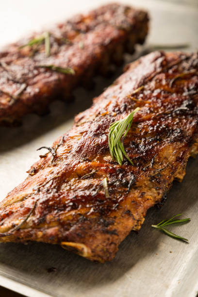 istock Baked pork ribs with sauce 1224421644