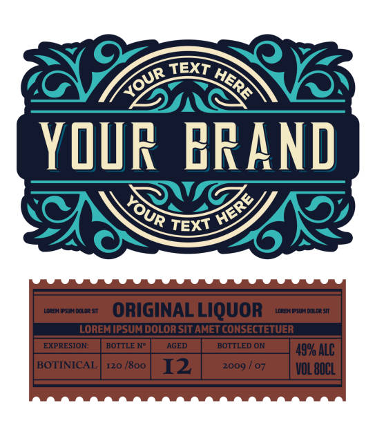 istock Old label design for Whiskey and Wine label, Restaurant banner, Beer label. 1224426331