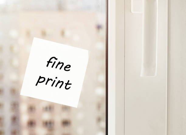Paper with text fine print for text with background