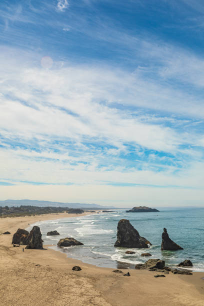 istock Vertical Image-View from overlook of Bandon beach in Oregon 1224431066