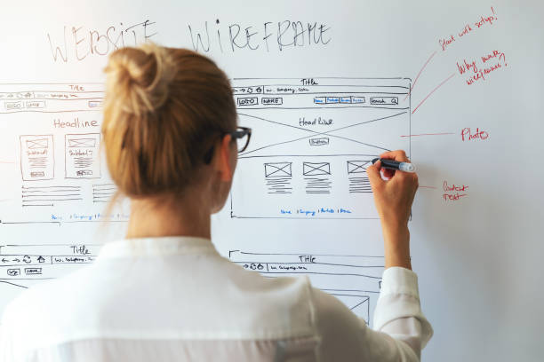 istock UI UX designer drawing new website wireframe 1224431418