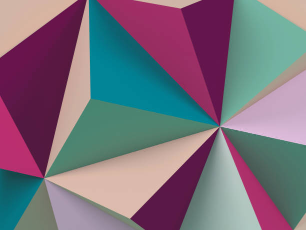 Free picture: Colorful polygonal design, a side-view geometric style ...
