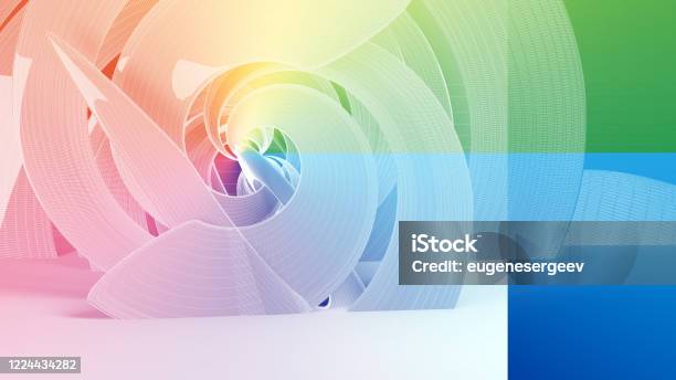 Cgi Pattern Background Abstract Colorful Cgi Background With Wire Frame Spiral 3d Stock Photo ...