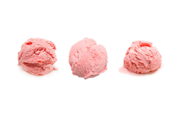istock Ice-cream ball isolated on white. 1224435733