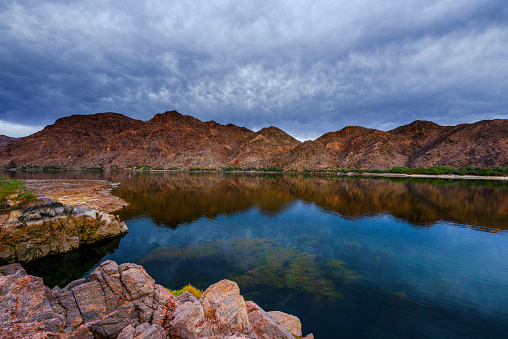 Sunrise over Xolorado river south of Las Vegas