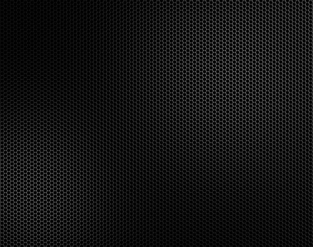 istock Black metal grille background. Perforated sheet metal. 1224437888