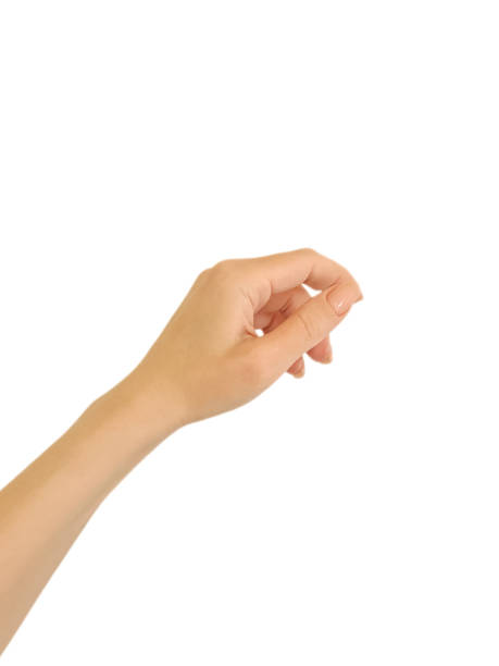 istock female hand beige manicure isolated on a white background 1224441208