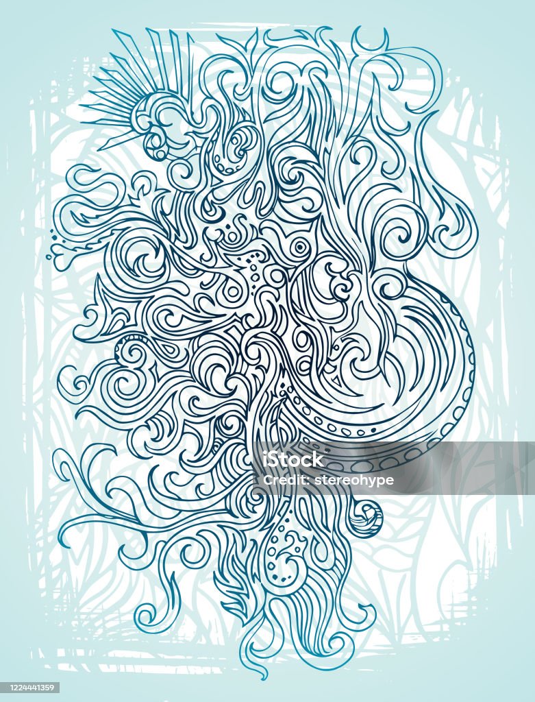 Abstract Creature Art Stock Illustration - Download Image Now - Mandala ...