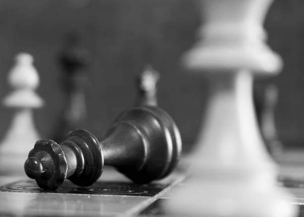 istock Chess photographed on a chessboard 1224443670