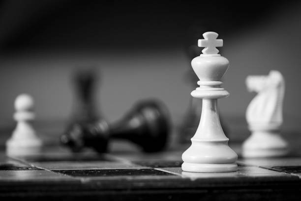istock Chess photographed on a chessboard 1224443685