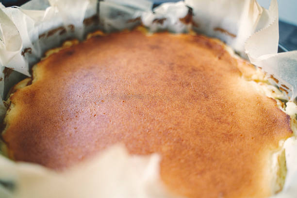 Baked Cheesecake, San Sebastian close-up