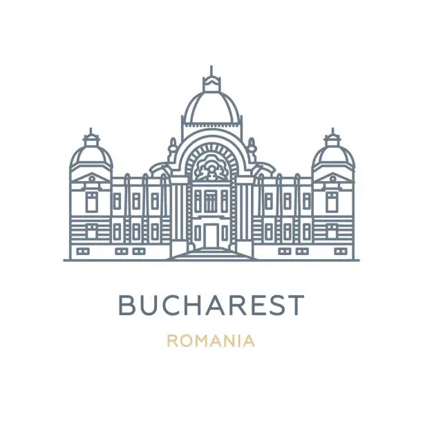 Vector illustration of Bucharest, Romania