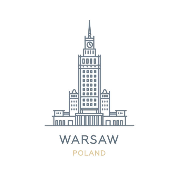 warszawa, polska - warszawa stock illustrations
