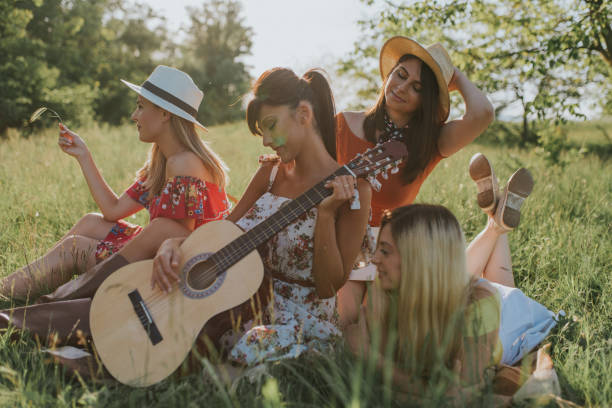 istock Girls enjoying sunny day in nature 1224450663