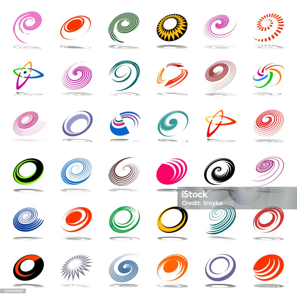 Spiral And Rotation Design Elements Stock Illustration - Download Image ...