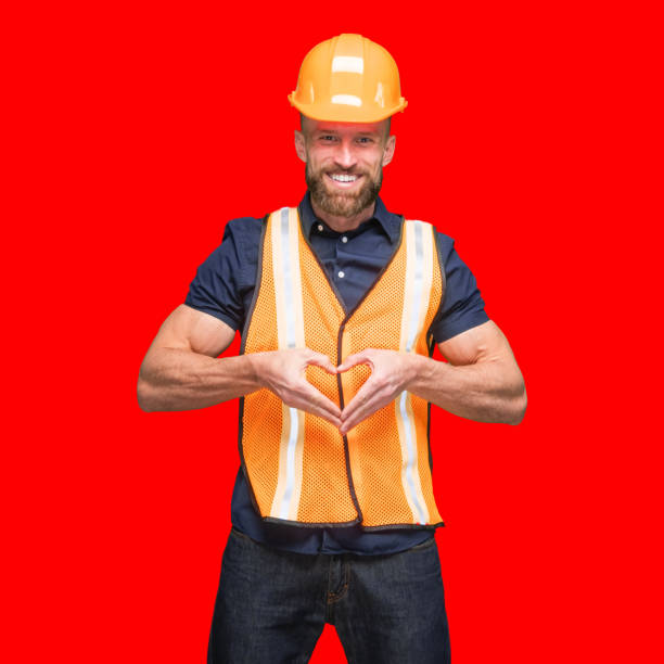istock Caucasian male standing in front of colored background 1224458414