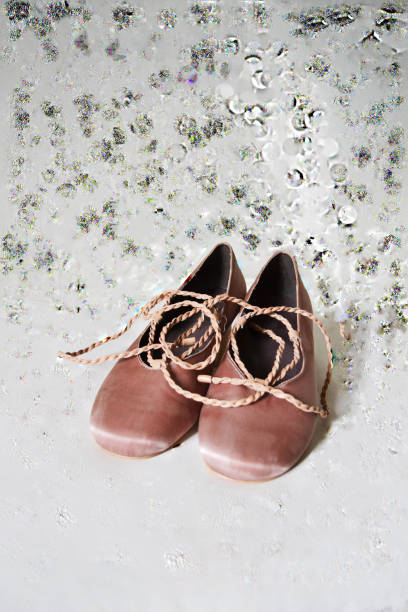 istock Ballet shoes on a charming background. 1224471479