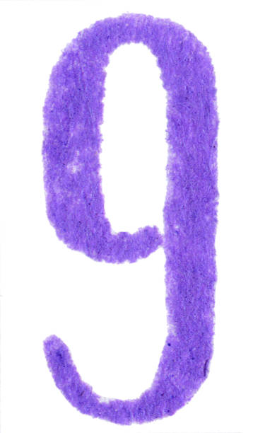 istock Digit number 9 printed blue ink stamp 1224471728