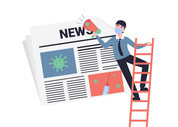 istock coronavirus news, newspaper, man with shout 1224472630