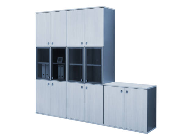 istock modern wooden bookcase on a white background 1224475275