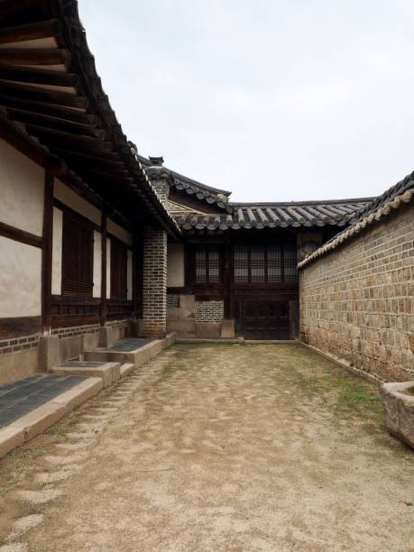 istock Korean Traditional Hanok Gate, Wood gate 1224478592