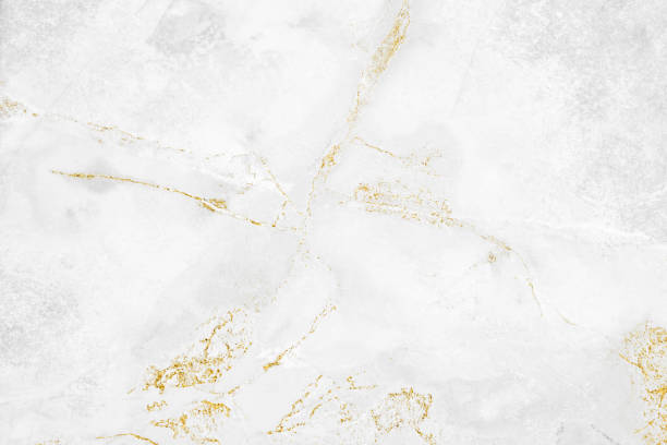 ホワイトとゴールド大理石の豪華な壁のテクスチャは、カバーブックや壁紙やバナーのウェブサイトのための輝く黄金の線パターン抽象的な背景デザイン。 - 金　背景 ストックフォトと画像