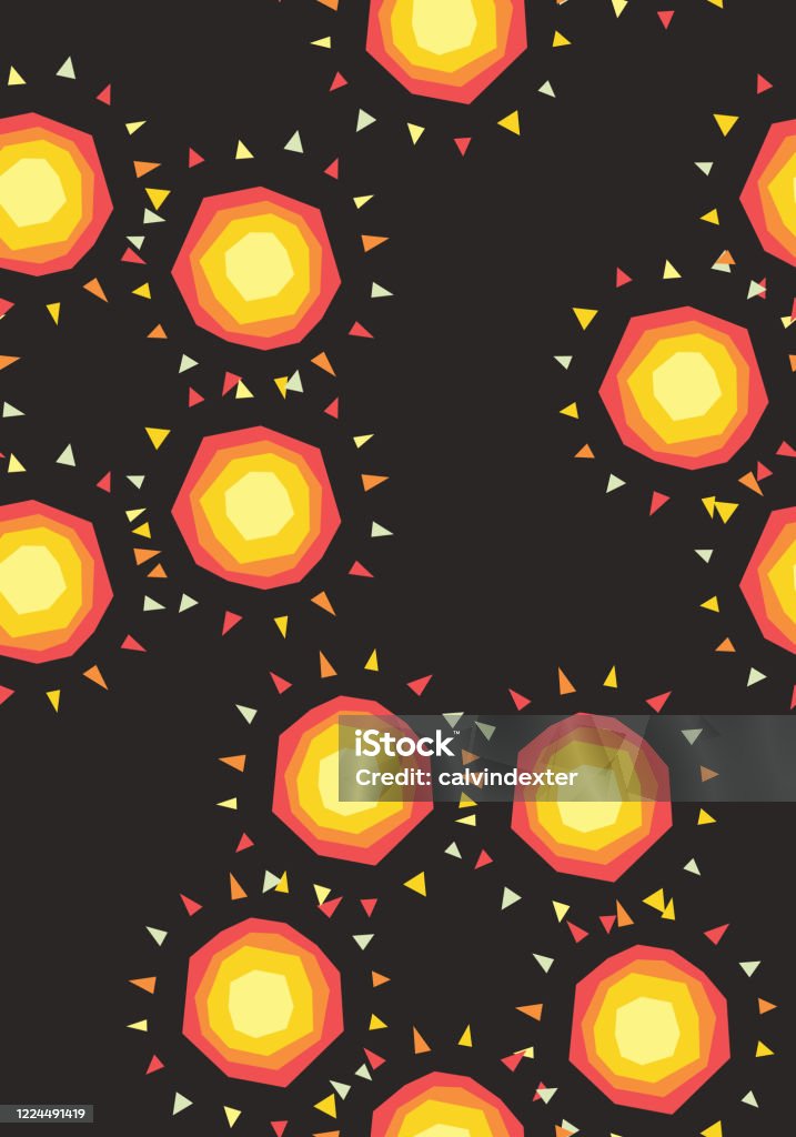Cartoon Sun Pattern Seamless Pattern Cute Cartoon Sun Stock Illustration - Download Image ...