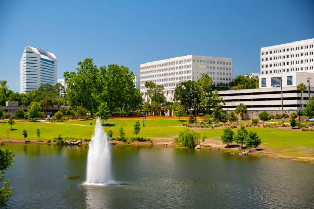 Government buildings Tallahassee FL Fountain at Cascades Park Tallahassee FL tallahassee stock pictures, royalty-free photos & images