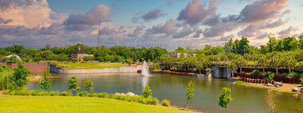 istock Beautiful sunset panorama in the park 1224496894