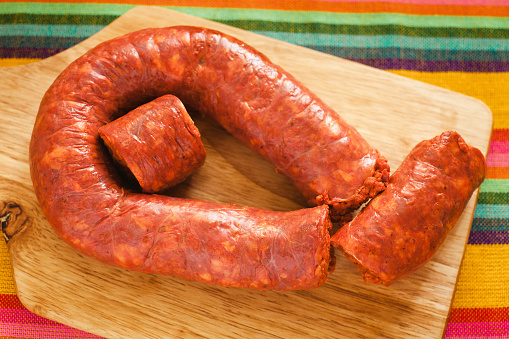 longaniza mexicana, traditional pork sausage in mexico, mexican food